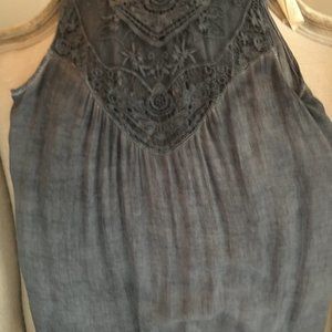 Pretty Blue Gray Vintage top